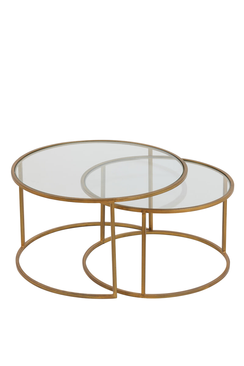 Light & Living Salontafel 'Duarte' Set van 2 stuks, kleur Goud