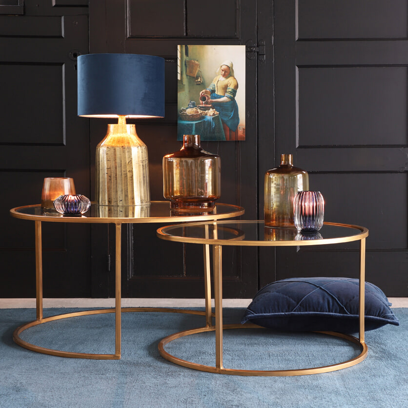 Light & Living Salontafel 'Duarte' Set van 2 stuks, kleur Goud