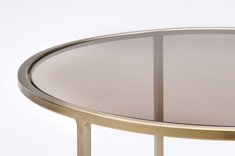 Light & Living Salontafel 'Duarte' Set van 2 stuks, kleur Goud/Lichtbruin