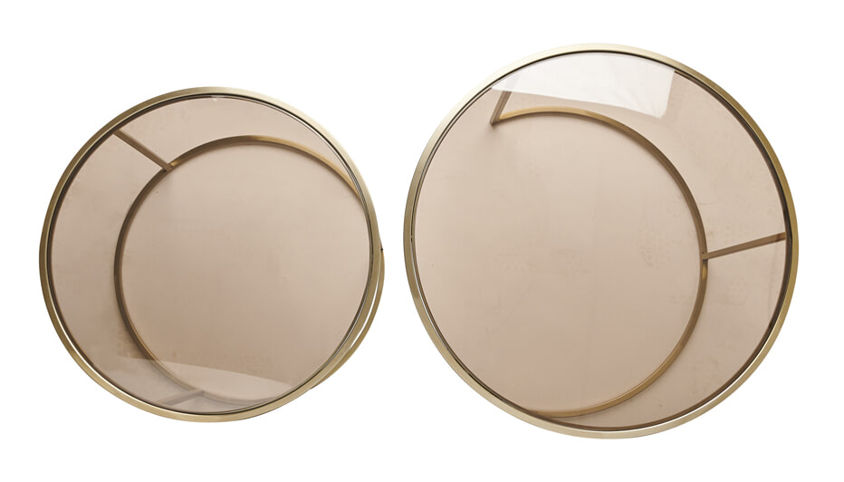 Light & Living Salontafel 'Duarte' Set van 2 stuks, kleur Goud/Lichtbruin