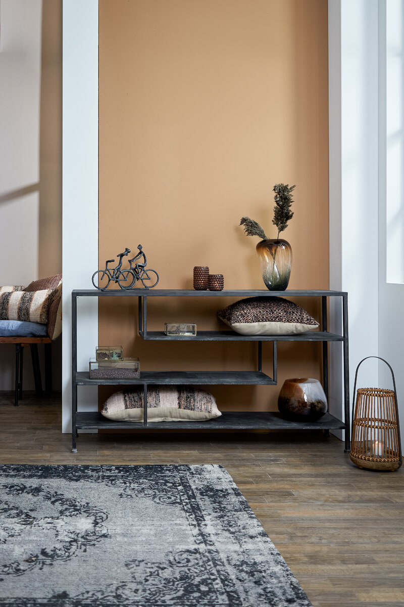 Light & Living Sidetable 'Ylaya' 140cm, kleur Antiek Zwart