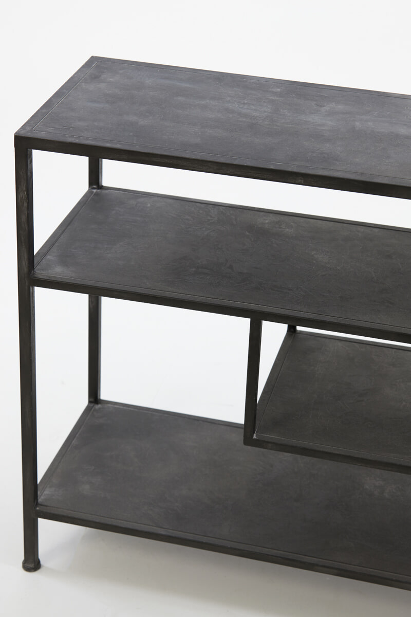 Light & Living Sidetable 'Ylaya' 140cm, kleur Antiek Zwart