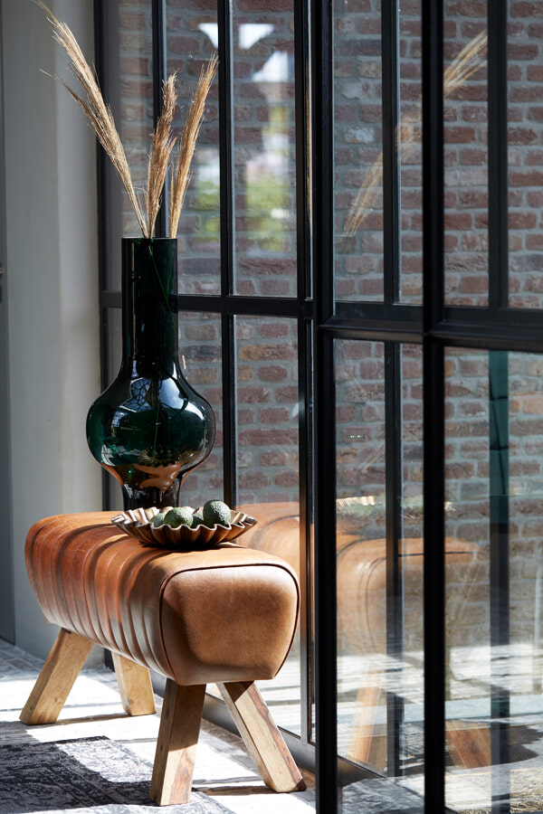 Light & Living Bank 'Ramy' Leder, kleur Bruin