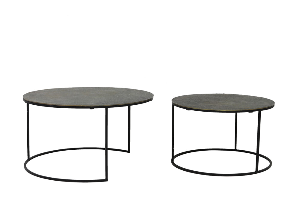 Light & Living Salontafel 'Rengo' Set van 2 stuks, kleur Antiek Brons