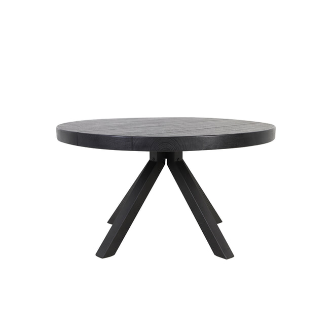 Light & Living Eettafel 'Muden', 140cm, kleur mat zwart