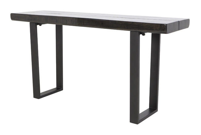 Side table 160x44x82 cm MAYEN glanzend zwart