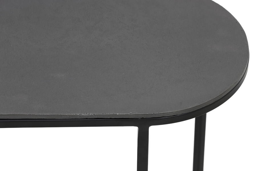 Light & Living Bijzettafel 'Bocov' Set van 2 stuks, kleur Antiek Lood