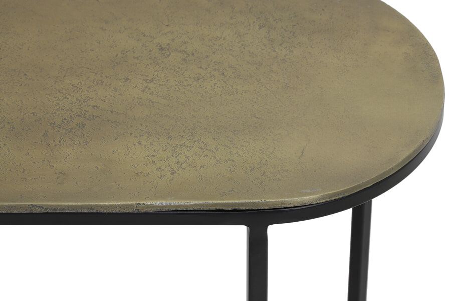 Light & Living Bijzettafel 'Bocov' Set van 2 stuks max, antiek brons-zwart