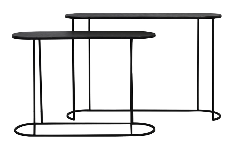 Light & Living Sidetable 'Bocov' Set van 2 stuks, kleur Antiek Lood