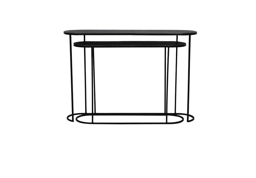 Light & Living Sidetable 'Bocov' Set van 2 stuks, kleur Antiek Lood