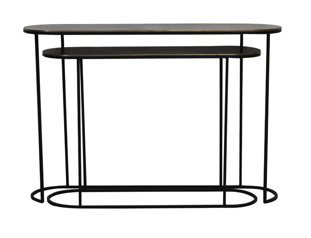 Light & Living Sidetable 'Bocov' Set van 2 stuks, kleur Antiek Brons