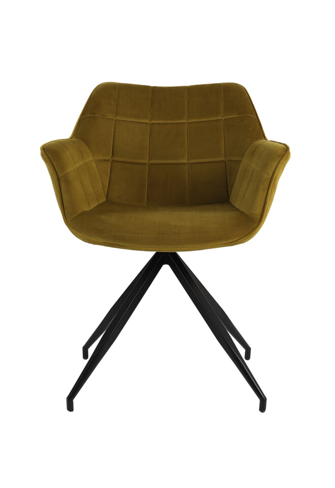 Light & Living Eetkamerstoel 'Jaimy' kleur Oker/Zwart Light & Living Eetkamerstoel 'Jaimy' kleur Oker/Zwart