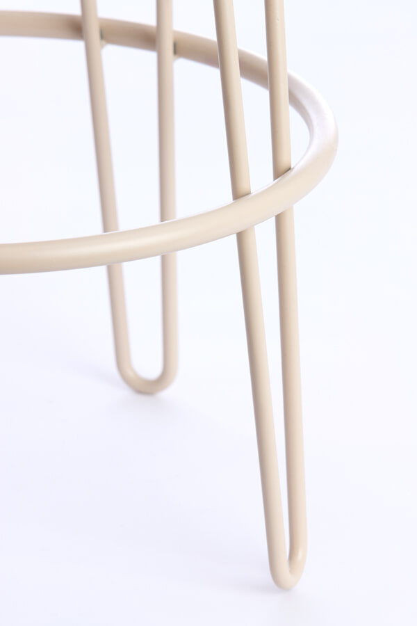 Light & Living Barkruk 'Alice' Bouclé, kleur Crème (zithoogte 73cm)