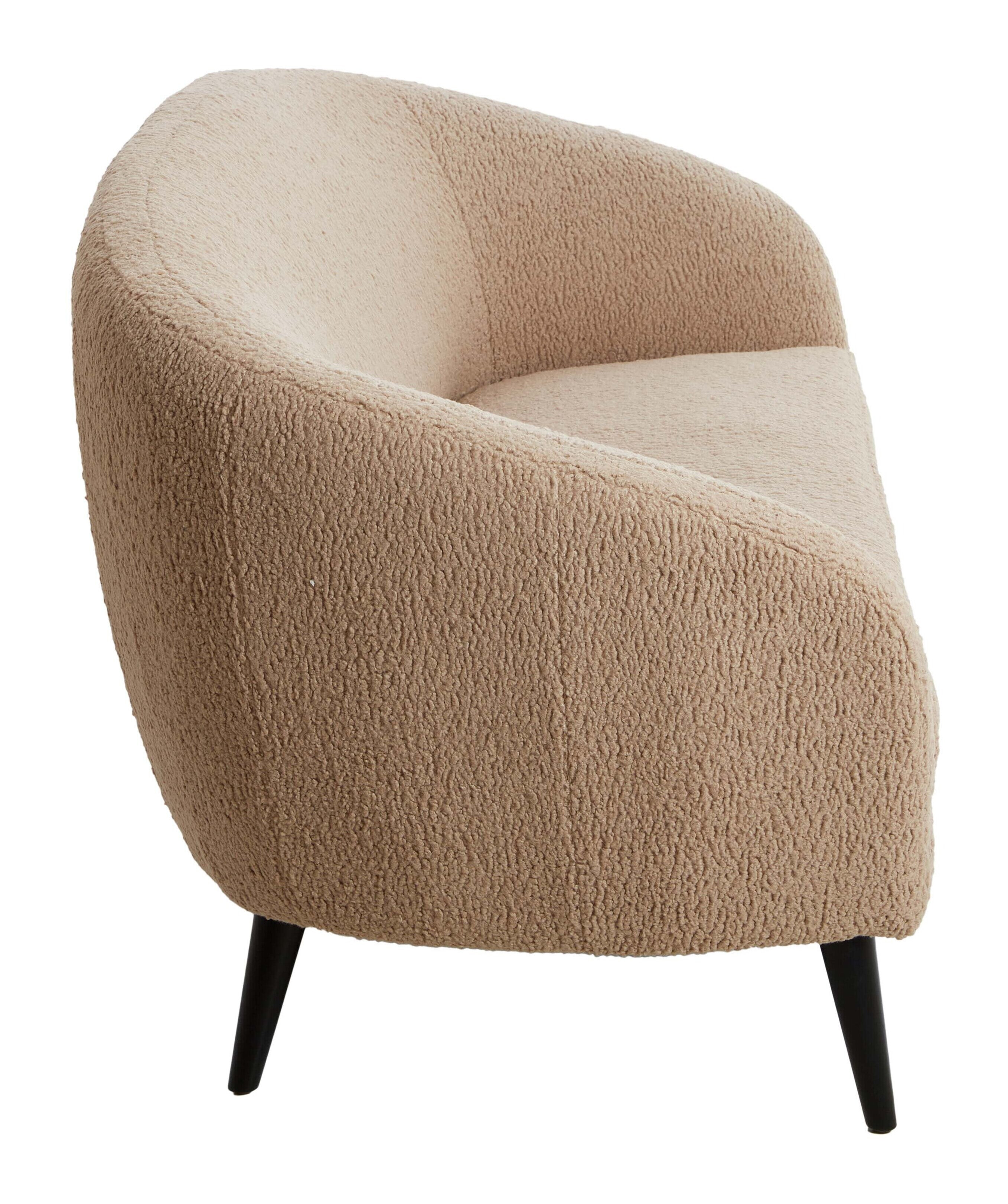 Light & Living 2-zits Bank 'Almond' Teddy, kleur Zand