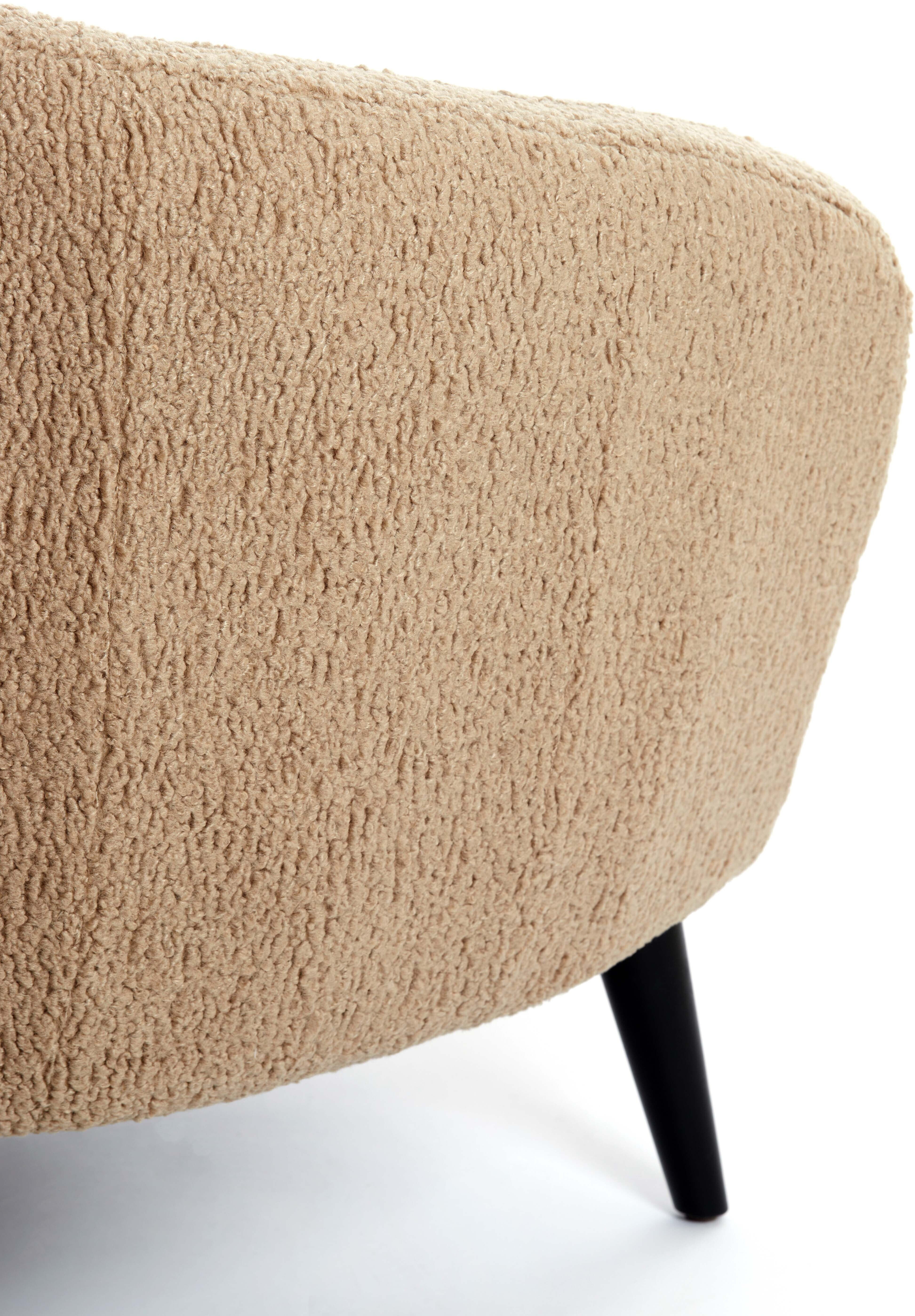 Light & Living 2-zits Bank 'Almond' Teddy, kleur Zand