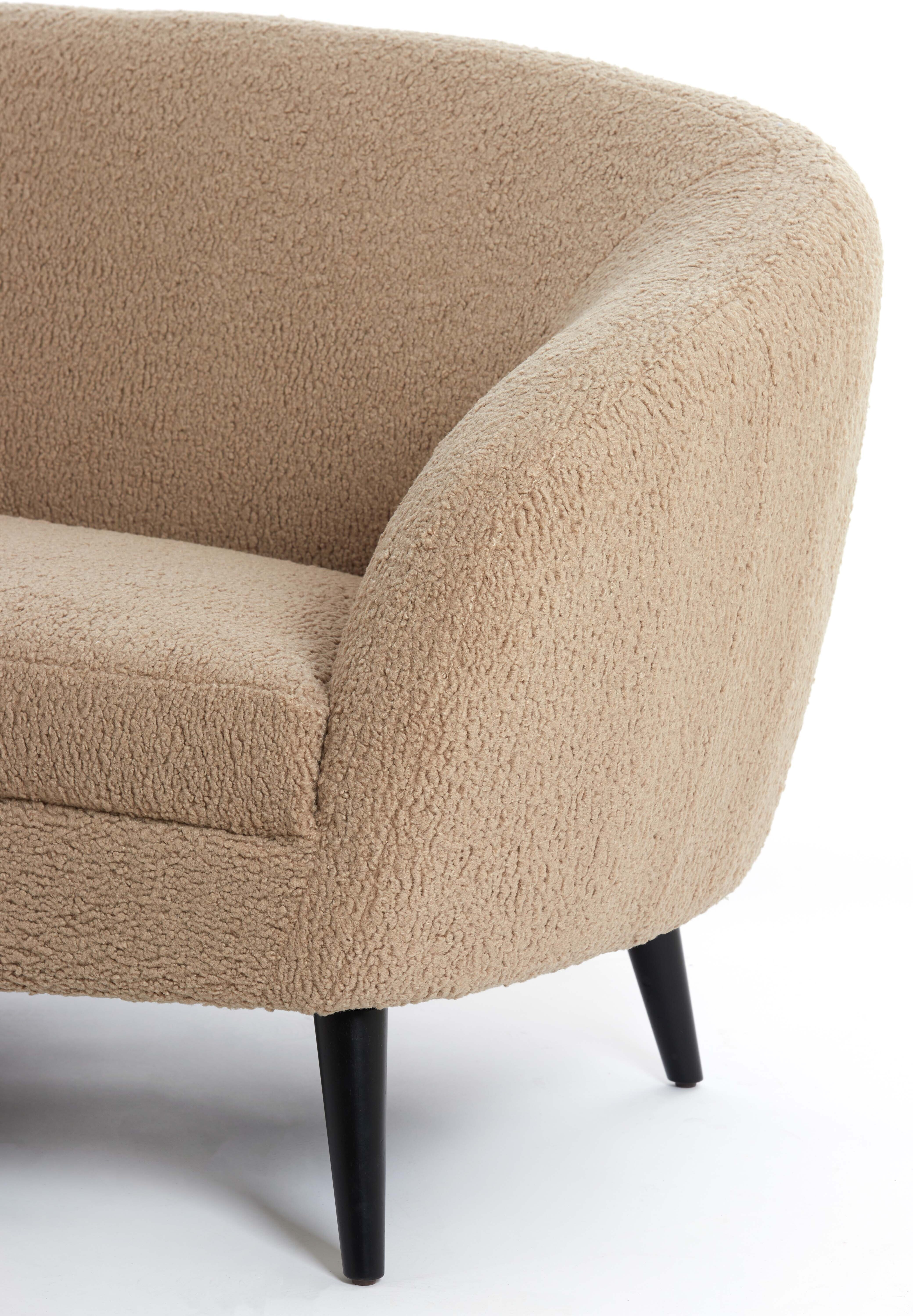 Light & Living 2-zits Bank 'Almond' Teddy, kleur Zand