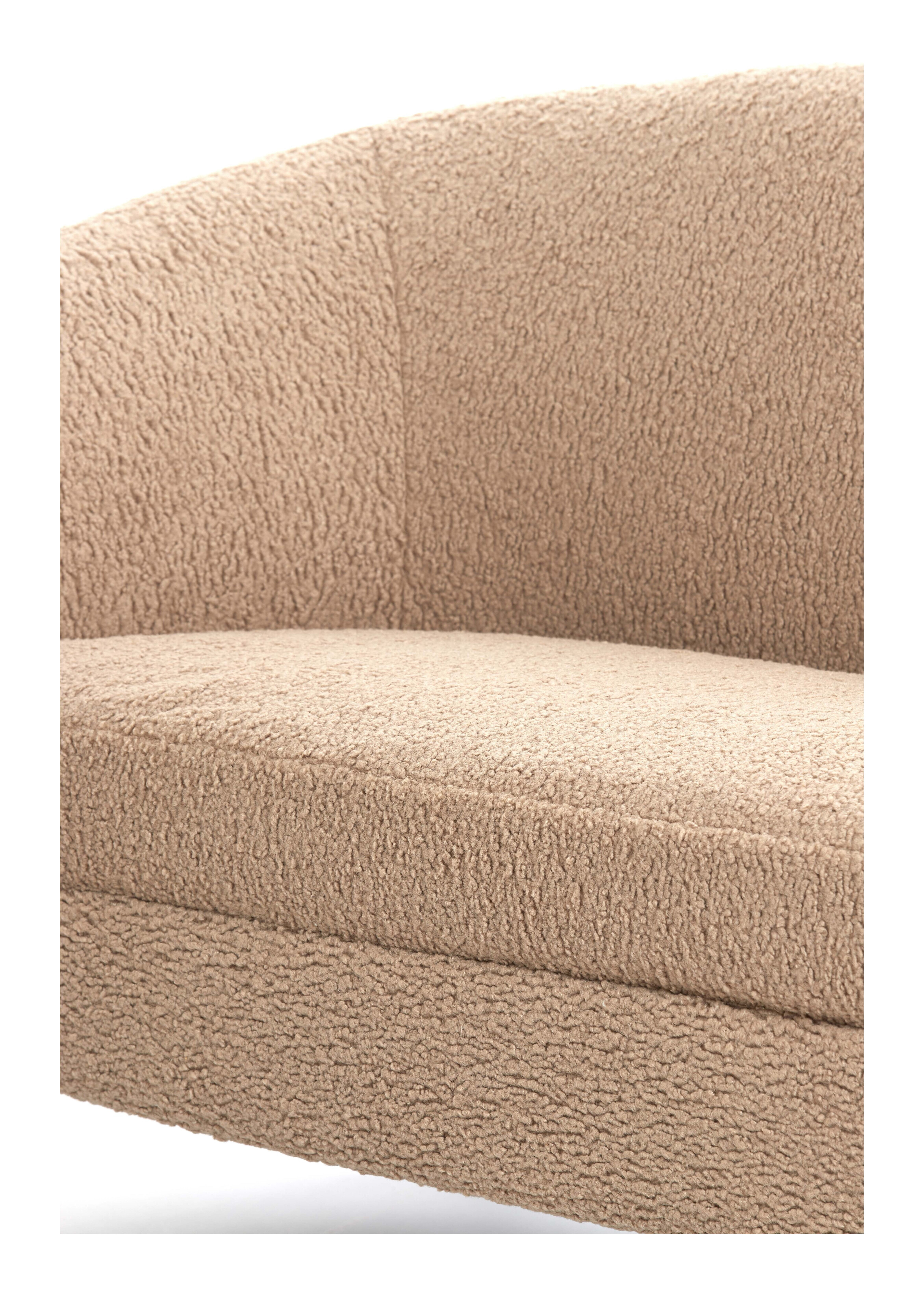 Light & Living 2-zits Bank 'Almond' Teddy, kleur Zand