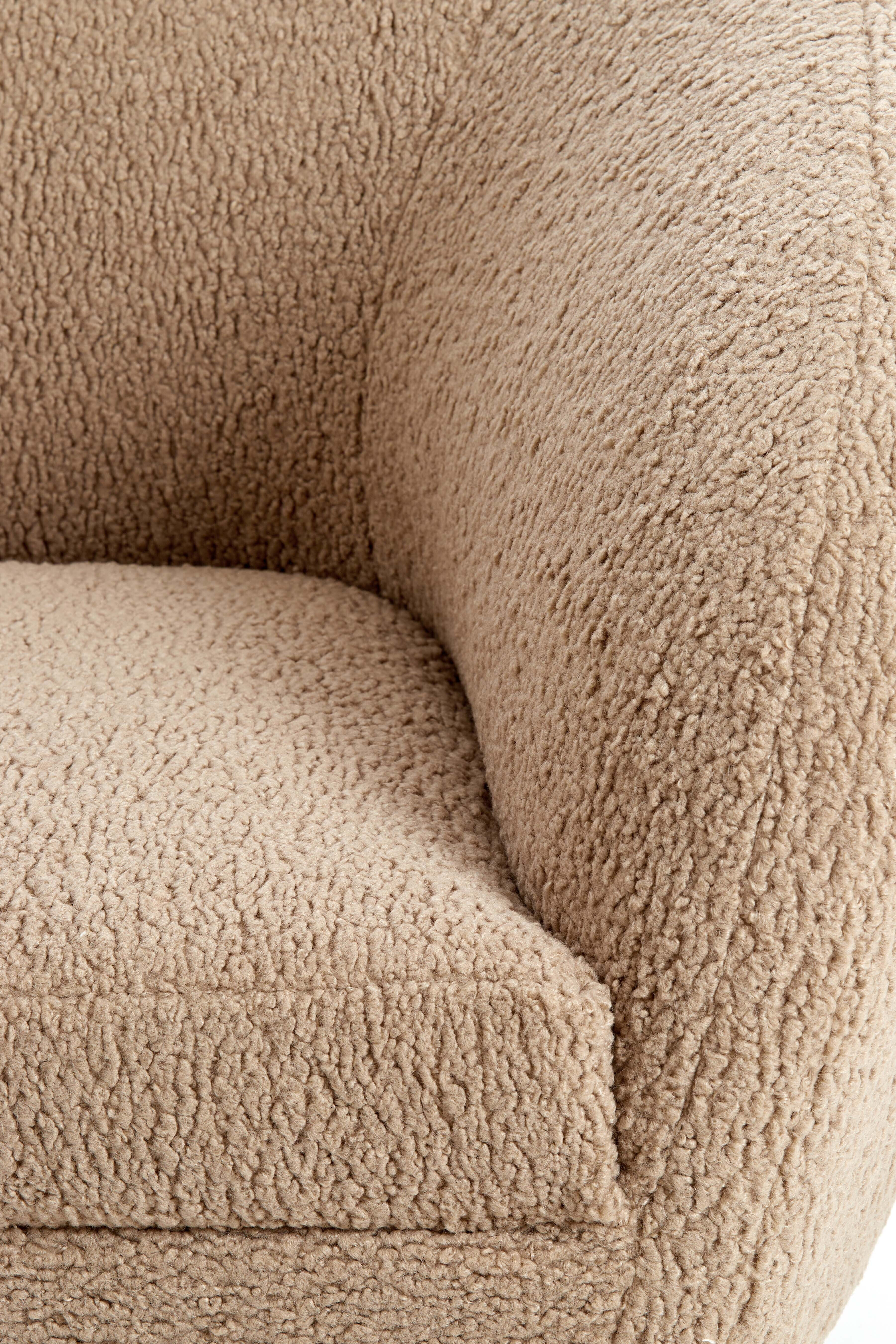 Light & Living 2-zits Bank 'Almond' Teddy, kleur Zand