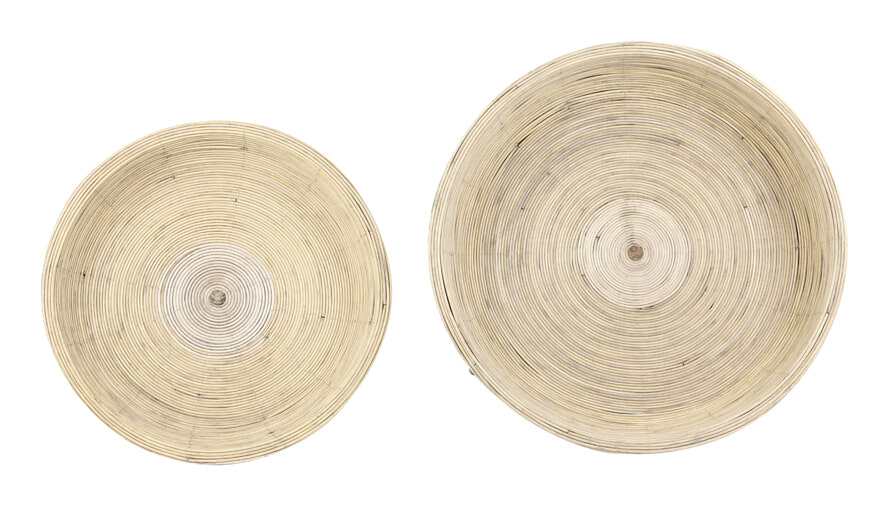 Light & Living Bijzettafel 'Colon' Rotan, Set van 2 stuks, kleur Naturel