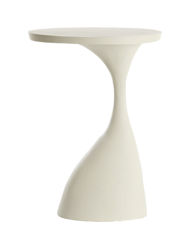 Light & Living Bijzettafel Macau 61cm hoog - Mat Crème - Rond