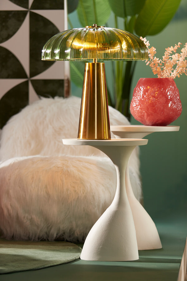 Light & Living Bijzettafel 'Macau' 55cm hoog, kleur Mat Crème