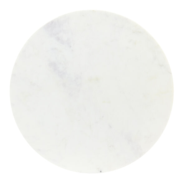 Light & Living Bijzettafel 'Rickerd' Ø48cm, wit marmer+antiek brons