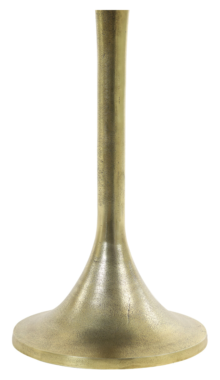 Light & Living Bijzettafel 'Rickerd' Ø48cm, wit marmer+antiek brons