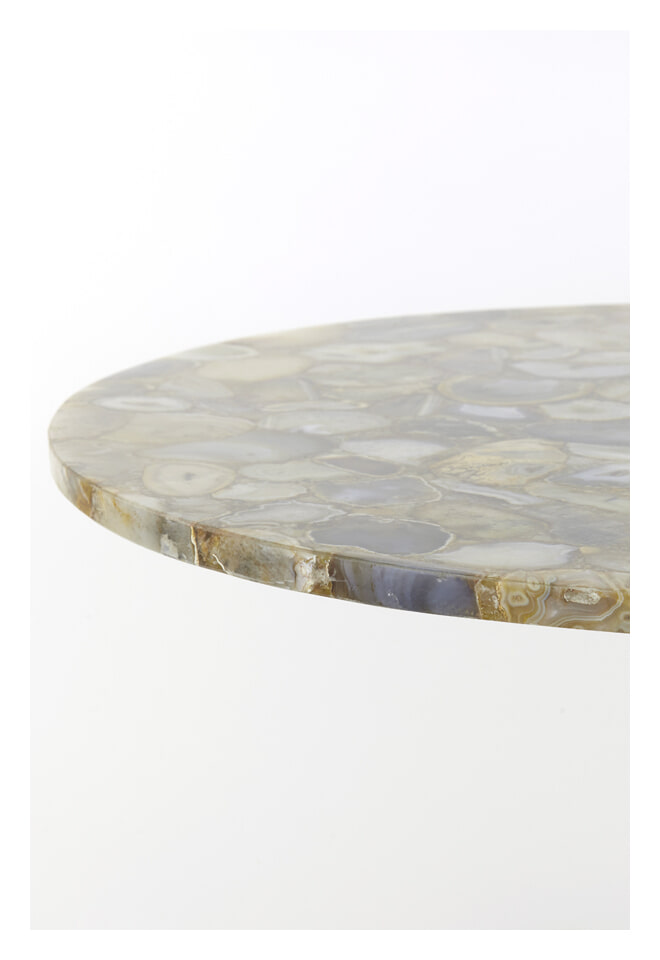 Light & Living Bijzettafel 'Rickerd' Ø48cm, kleur Geel Agaat