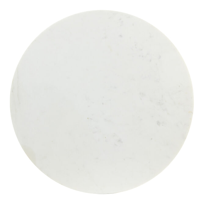 Light & Living Bijzettafel 'Rickerd' Ø61cm, wit marmer+antiek brons