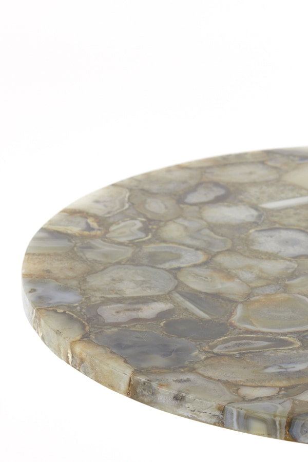 Light & Living Bijzettafel 'Rickerd' Ø61cm, kleur Geel Agaat