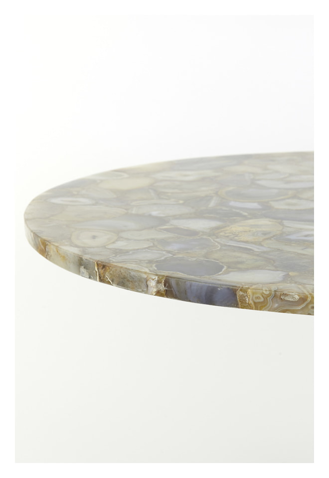 Light & Living Bijzettafel 'Rickerd' Ø61cm, kleur Geel Agaat