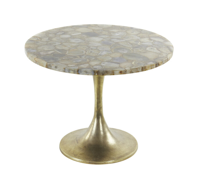 Light & Living Bijzettafel 'Rickerd' ?61cm, kleur Geel Agaat