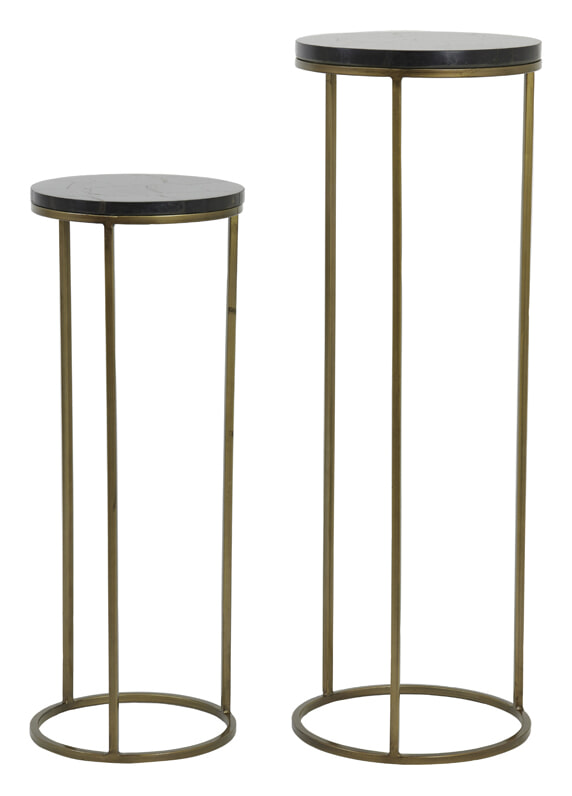 Light & Living Zuil 'Sobrina' Set van 2 stuks, kleur Antiek Brons