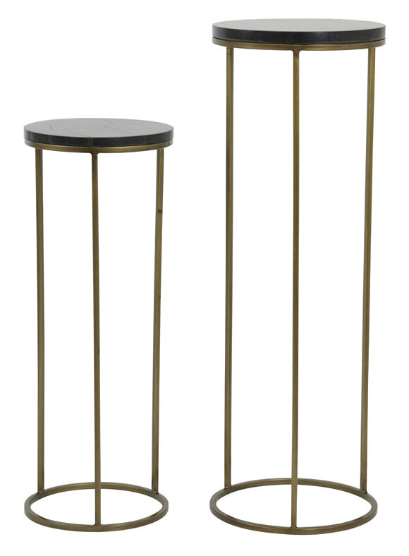 Light & Living Zuil 'Sobrina' Set van 2 stuks, kleur Antiek Brons