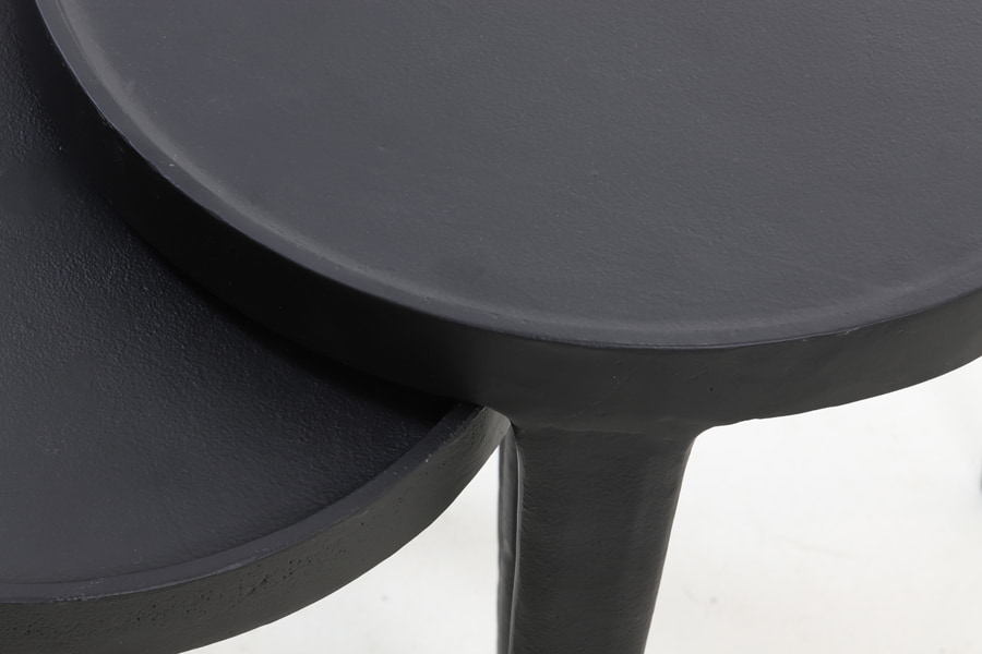 Light & Living Bijzettafel 'Tobias' Set van 2 stuks, zwart