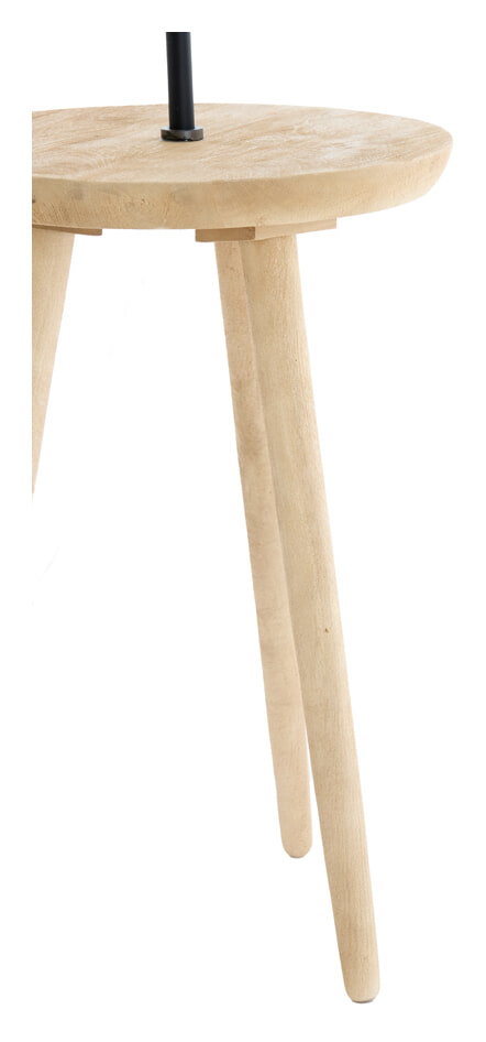 Light & Living Bijzettafel/Vloerlamp 'Tolfa' 135cm hoog, kleur Naturel (excl. kap)