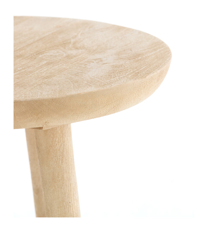 Light & Living Bijzettafel/Vloerlamp 'Tolfa' 135cm hoog, kleur Naturel (excl. kap)