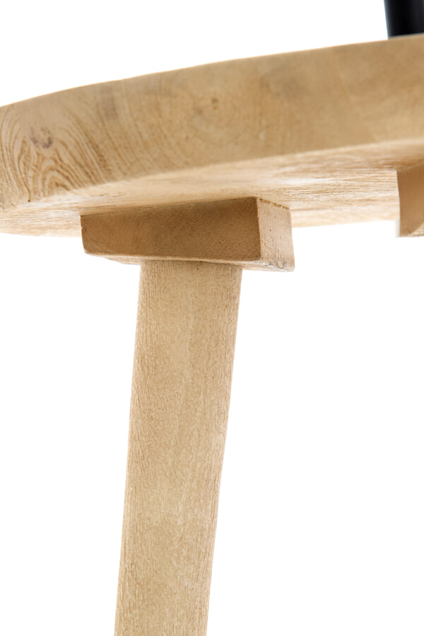 Light & Living Bijzettafel/Vloerlamp 'Tolfa' 135cm hoog, kleur Naturel (excl. kap)