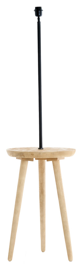 Light & Living Bijzettafel/Vloerlamp Tolfa 135cm hoog - Naturel (excl. kap)