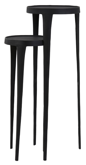 Light & Living Zuil 'Tobias' Set van 2 stuks, kleur Zwart