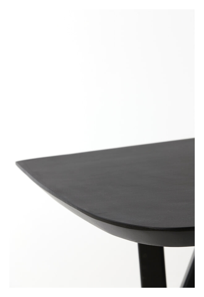 Light & Living Sidetable 'Quenza' Acaciahout, 160cm, kleur Mat Zwart