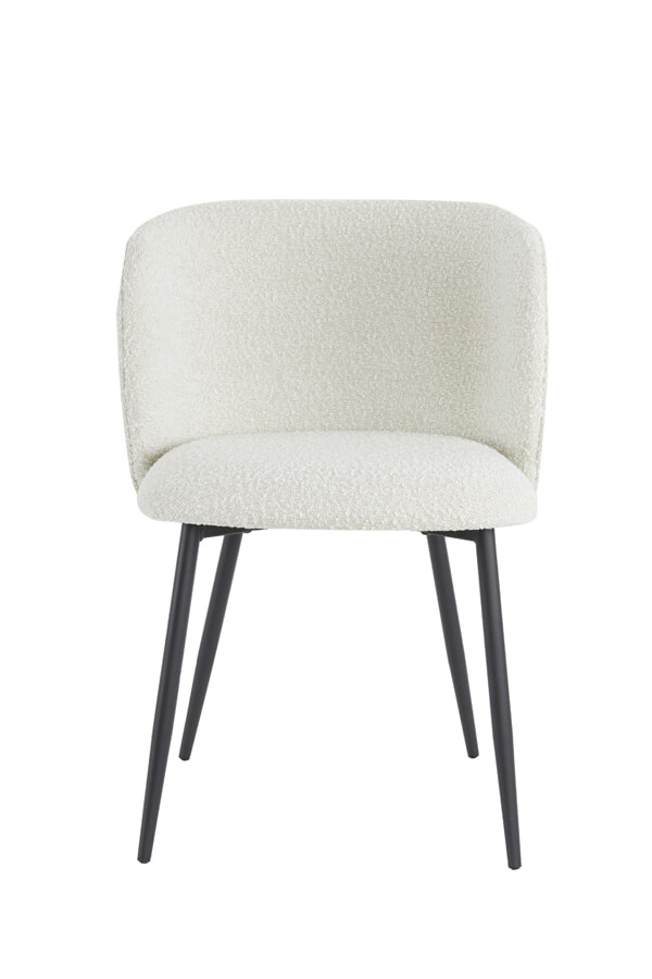 Light & Living Eetkamerstoel 'Elyna' Bouclé, kleur Lichtbeige