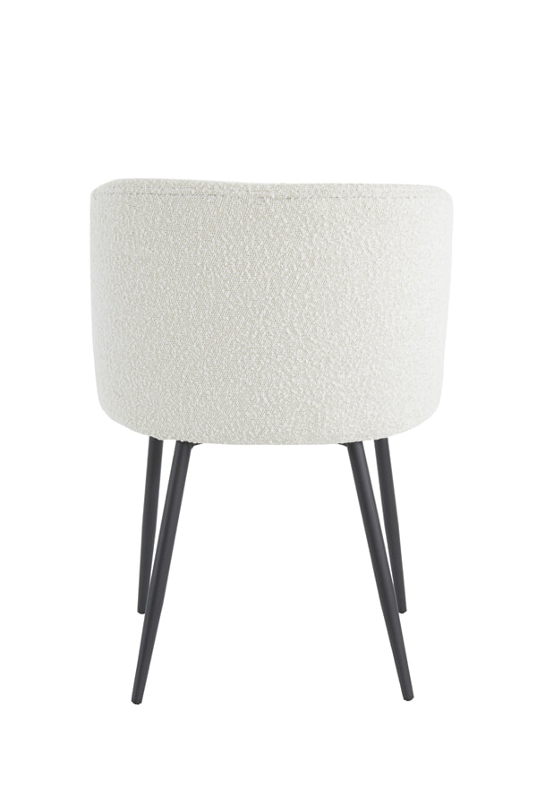 Light & Living Eetkamerstoel 'Elyna' Bouclé, kleur Lichtbeige