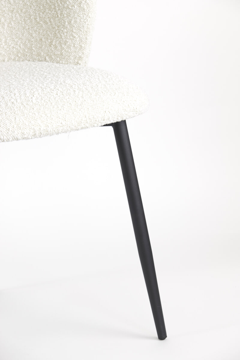 Light & Living Eetkamerstoel 'Elyna' Bouclé, kleur Lichtbeige