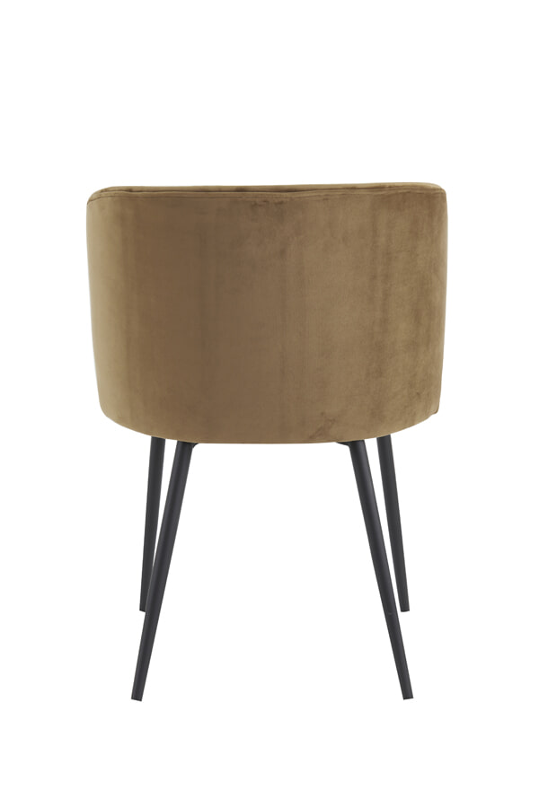 Light & Living Eetkamerstoel 'Elyna' Velvet, kleur Bruin