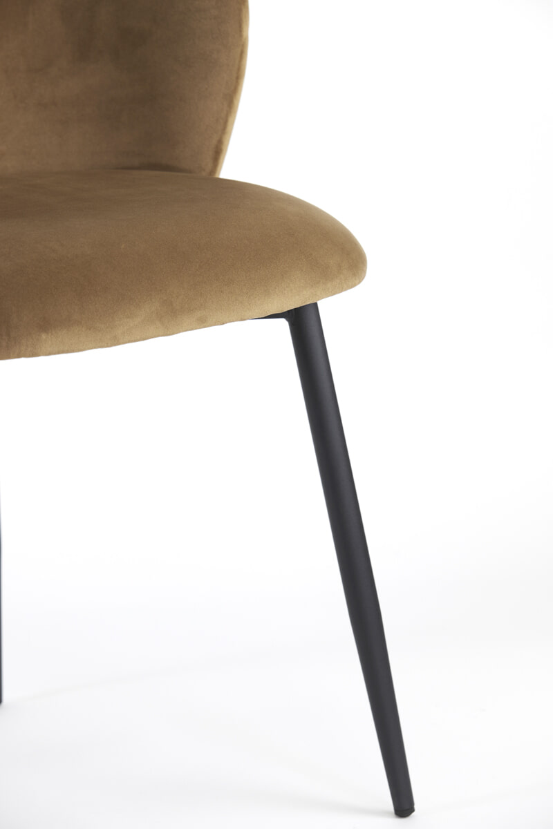 Light & Living Eetkamerstoel 'Elyna' Velvet, kleur Bruin
