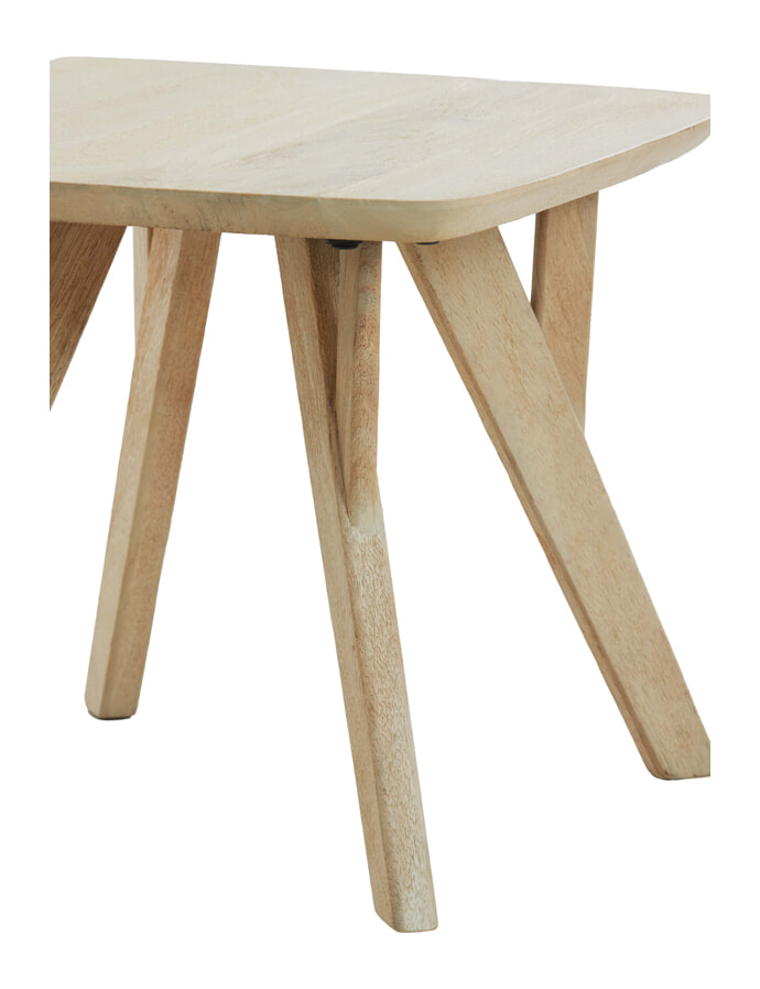 Light & Living Bijzettafel 'Quenza' Mangohout, 44 x 44cm, kleur Naturel