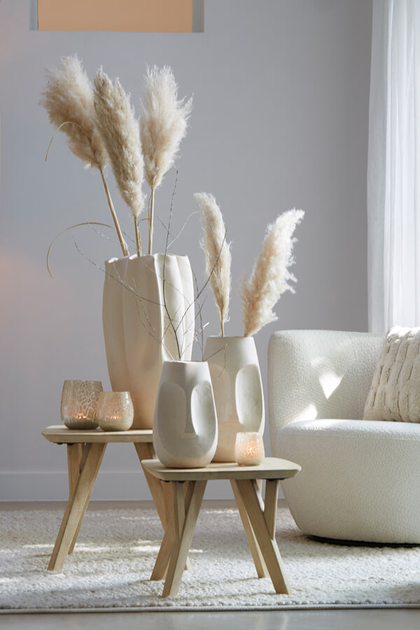 Light & Living Bijzettafel 'Quenza' Mangohout, 44 x 44cm, kleur Naturel