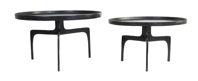 Light & Living Salontafel 'Pano' Set van 2 stuks, kleur Donker Brons