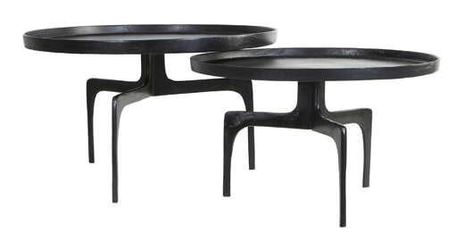 Light & Living Salontafel 'Pano' Set van 2 stuks, kleur Donker Brons